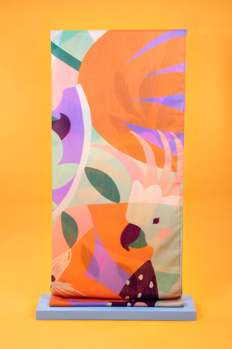 Printed Scarf Modern Parrot