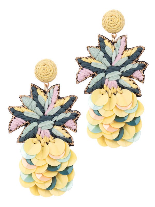 Sequin Pineapple Earrings