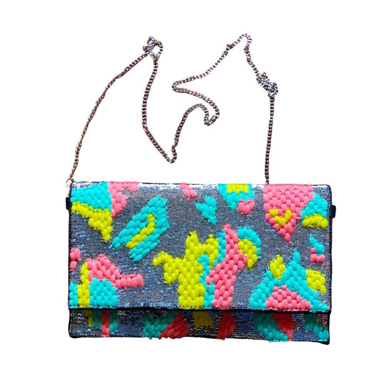 Kantha Embroidered Clutch