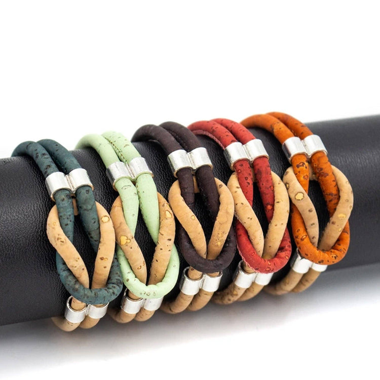 Twisted Cork Handmade Bracelet