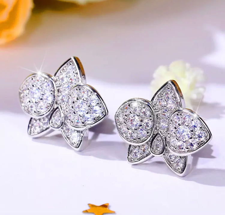 Orchid Stud Post Earrings
