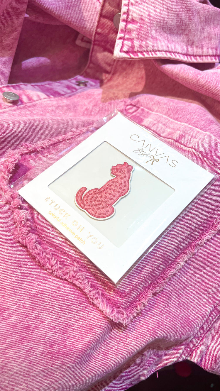 Stuck on You Large Jaguar Patch in Pink