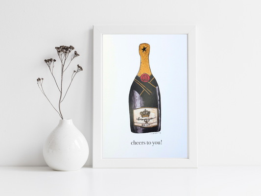 Congratulations Champagne 5x7 Greeting Card
