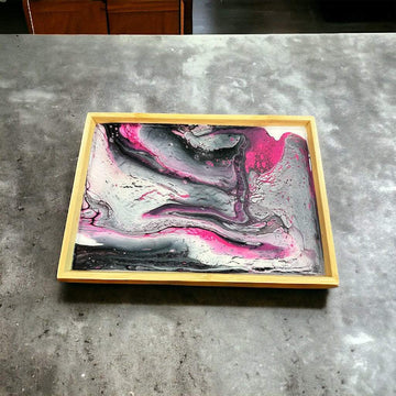 Fluid Art Catch All tray with resin finish
