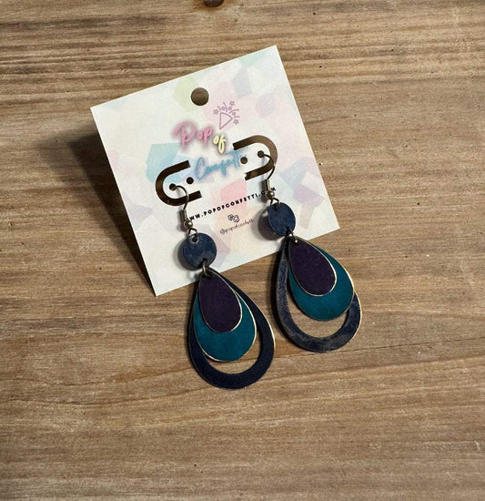 Layered Patina Earrings