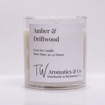 Amber and Driftwood Tumbler Candle