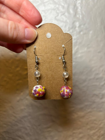 Flower Ball Earrings