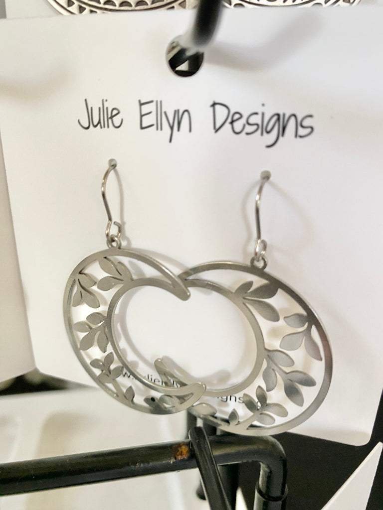 Large Vine Moon Earrings