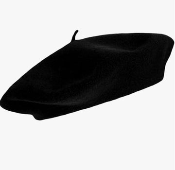 Parisian Wool Beret With Pearl Embellishments