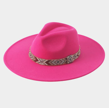 Vibrant Fall Adorned Felt Hat