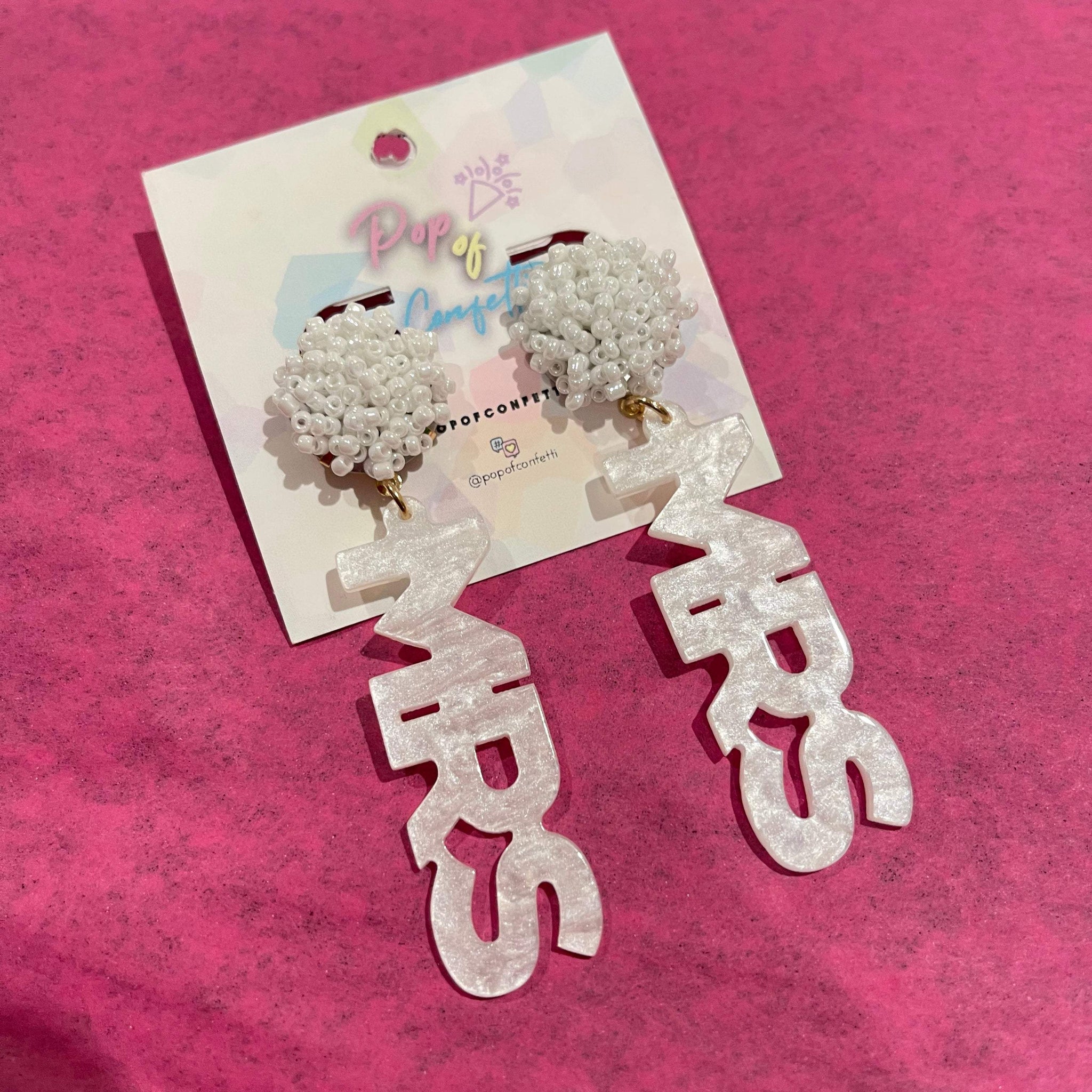 Pop Bride Acrylic Earrings