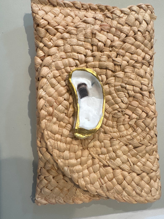 Straw Oyster Clutch