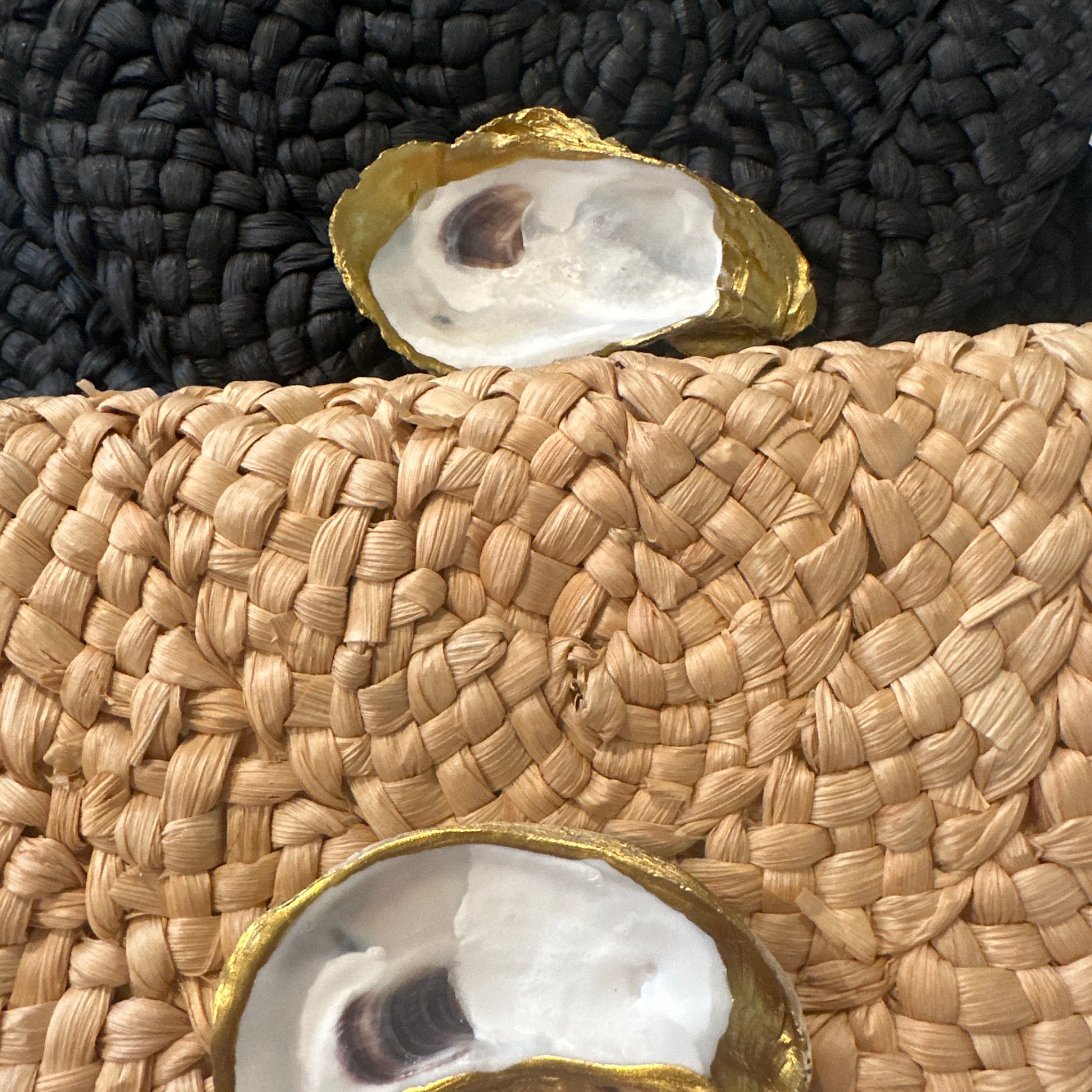 Straw Oyster Clutch