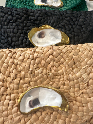 Straw Oyster Clutch
