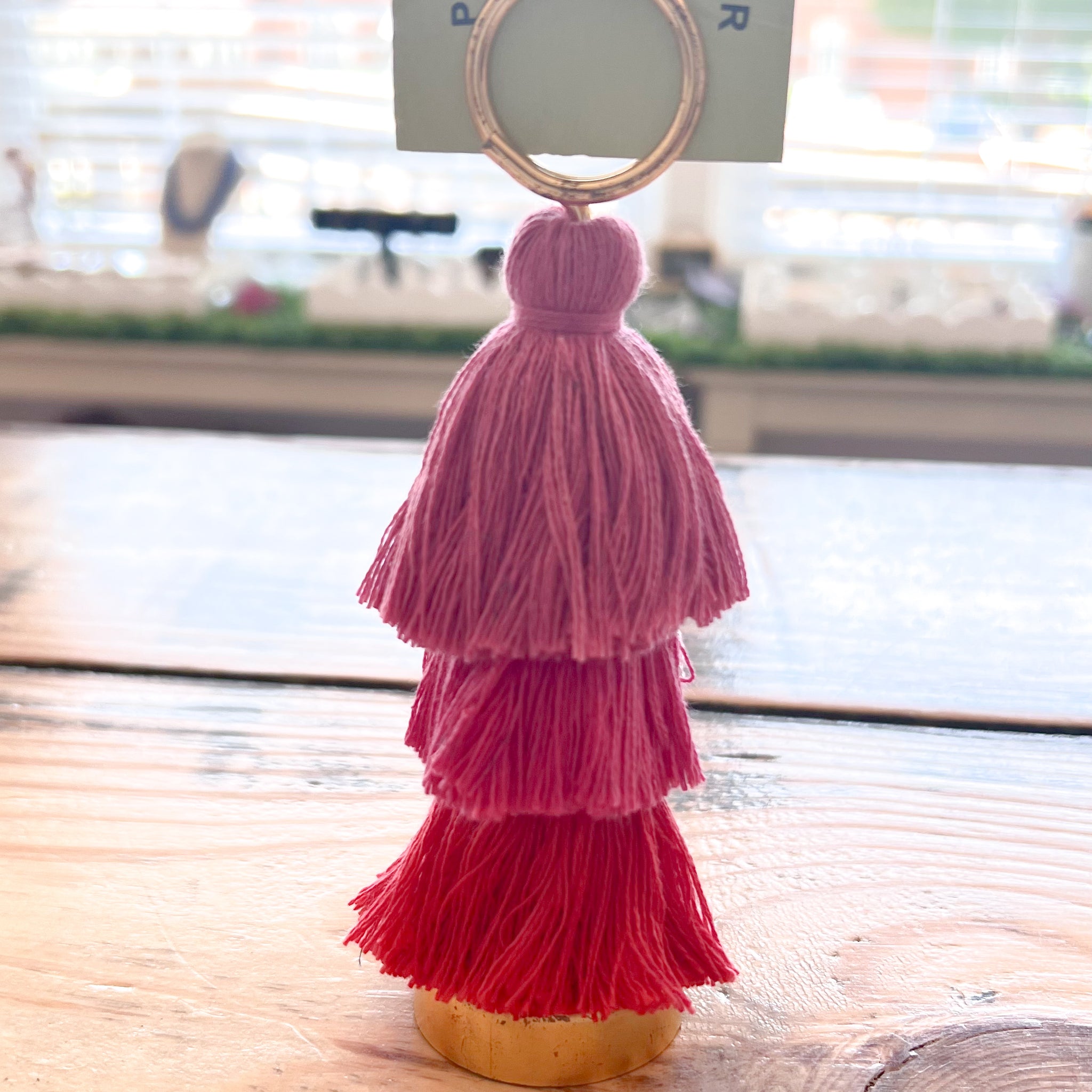 Tassel Boho Place Card Holder