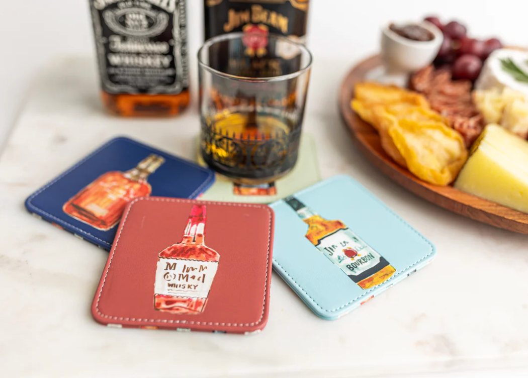 Bourbon Trail Coasters, Set of 4