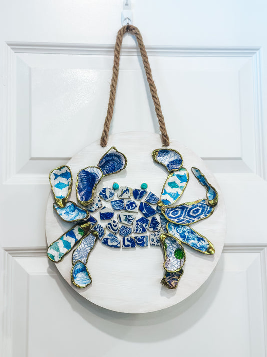 Hanging blue crab