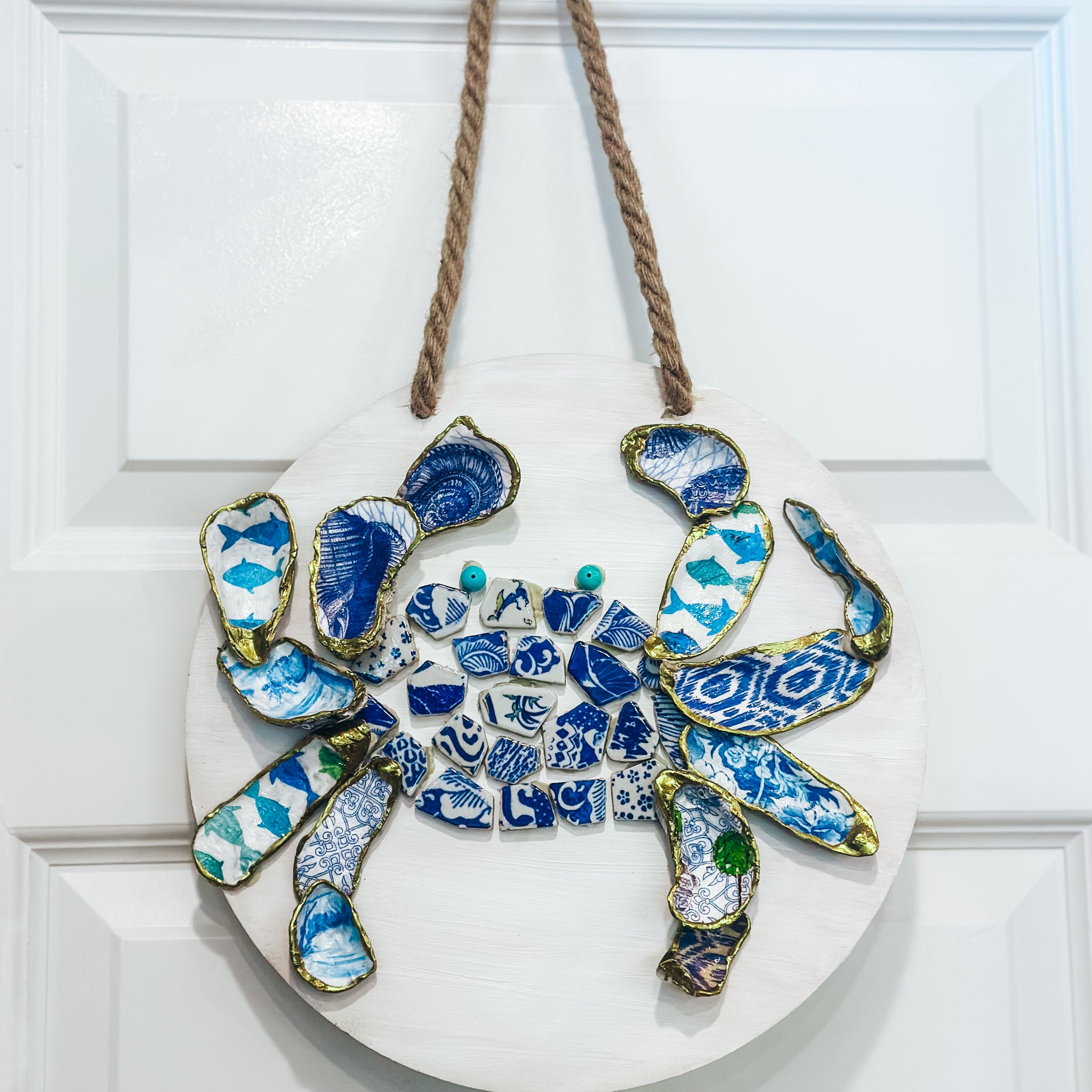 Hanging blue crab