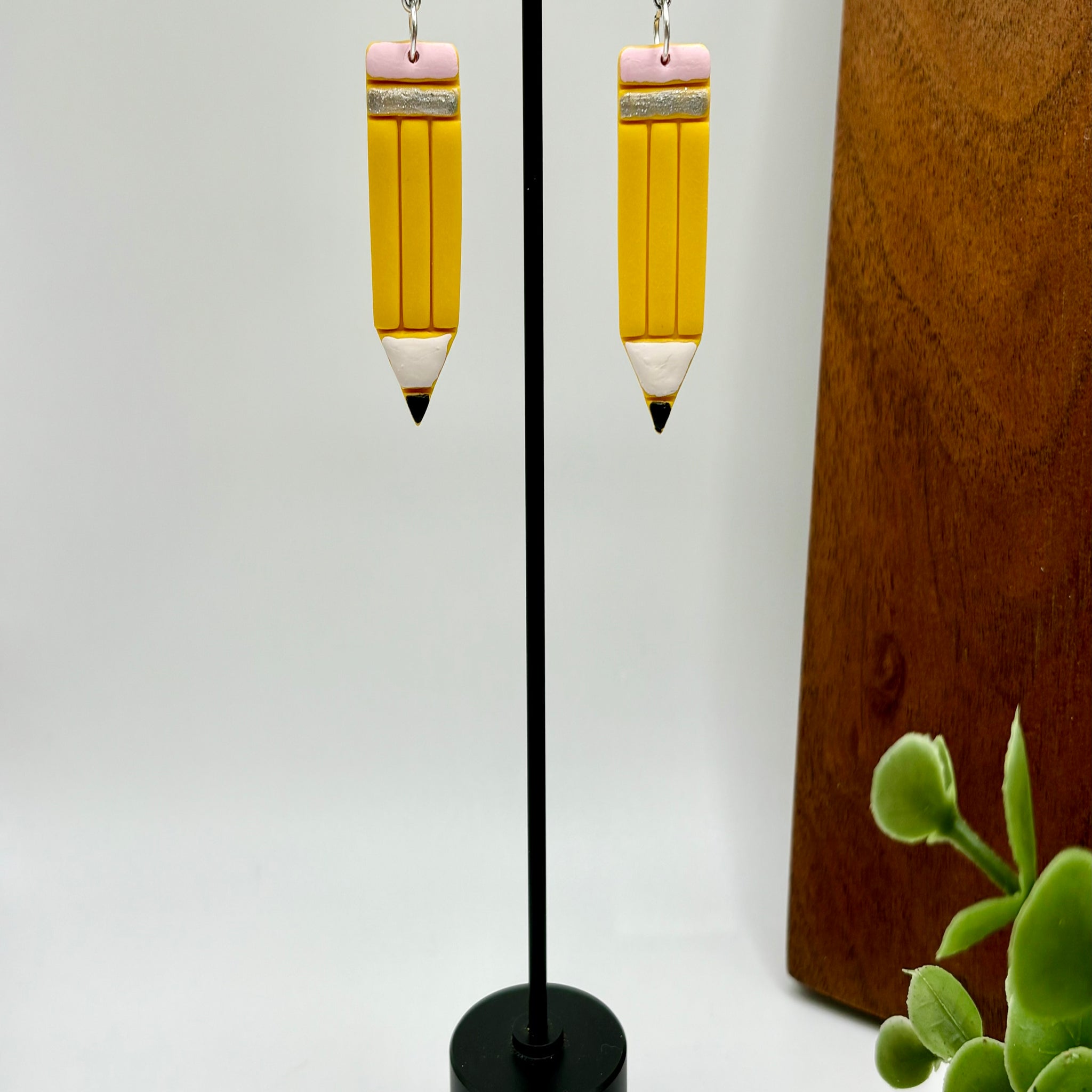Pencil Polymer Clay Earrings for Teachers
