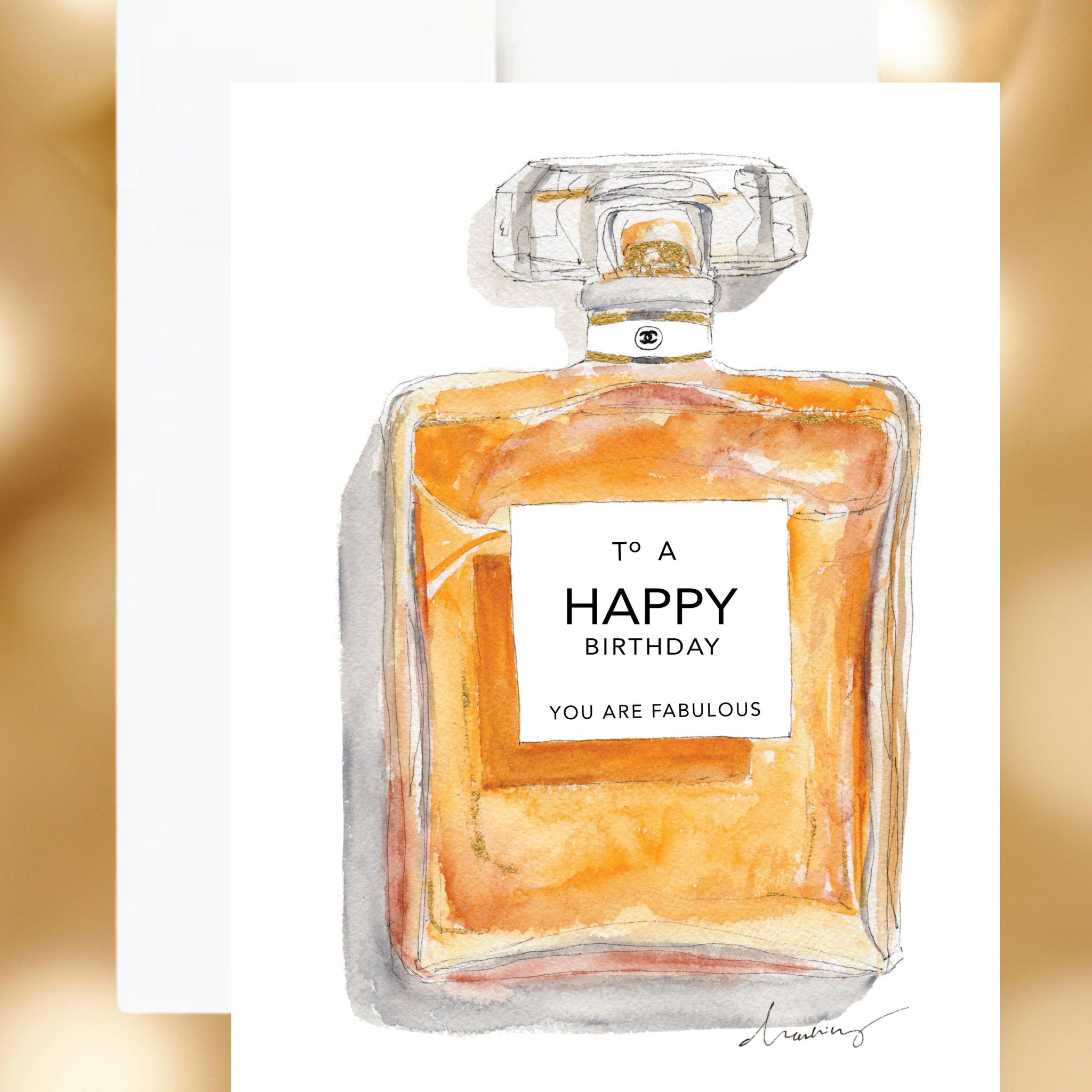 5"x7" Birthday Card, Luxe Perfume