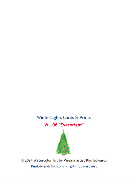 Christmas Tree WinterLights WinterLights Note Card "Everbright" (WLN-B06)