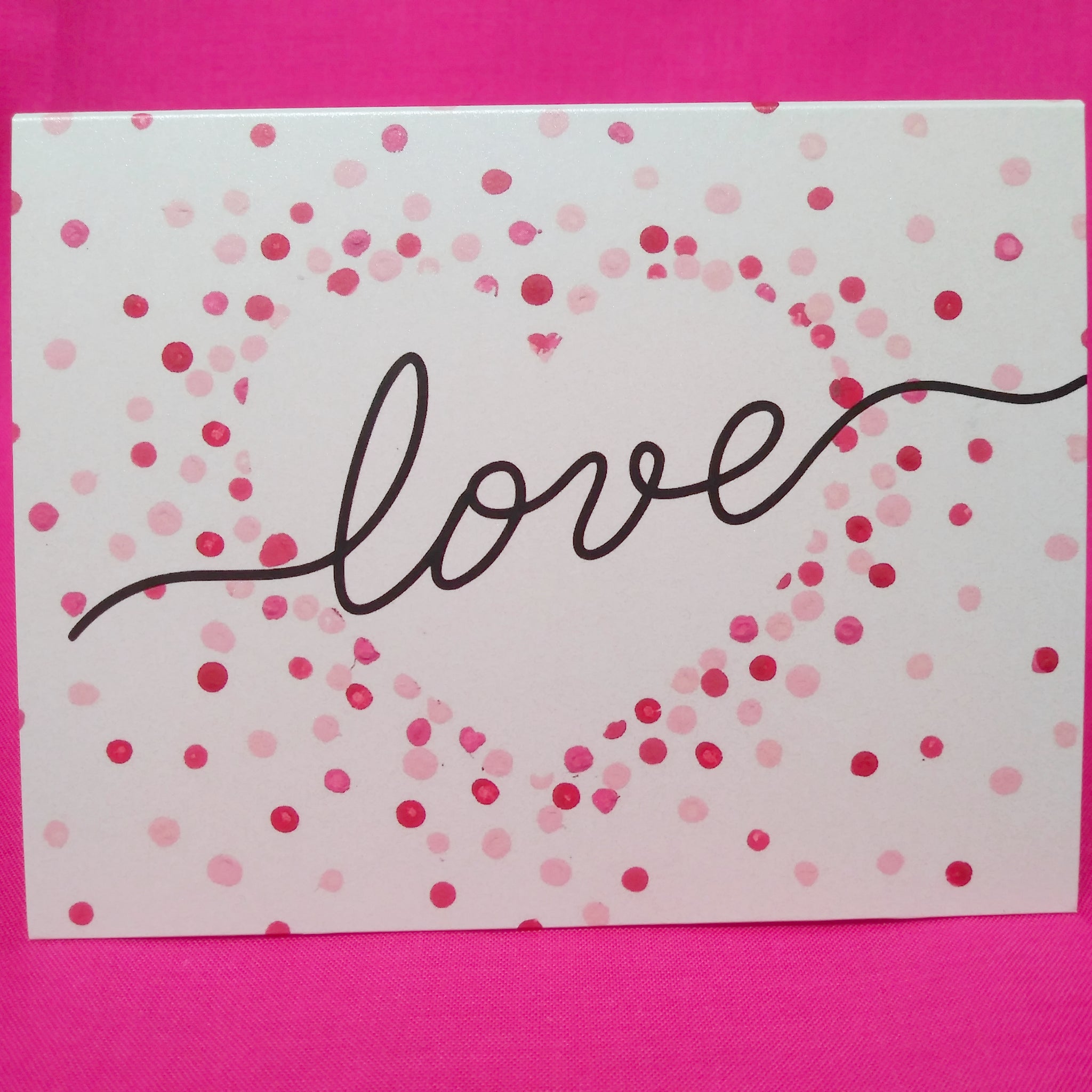 Pink Heart Love Card