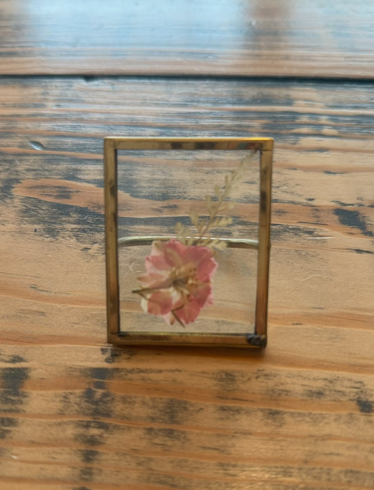 Pressed Flower Napkin Ring