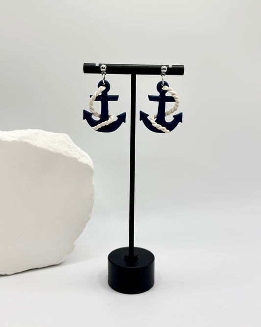 Anchor Polymer Clay Earrings