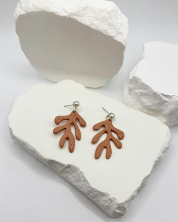 Coral Polymer Clay Earrings