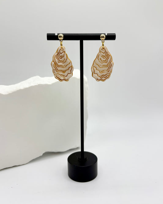 Oyster Polymer Clay Earrings