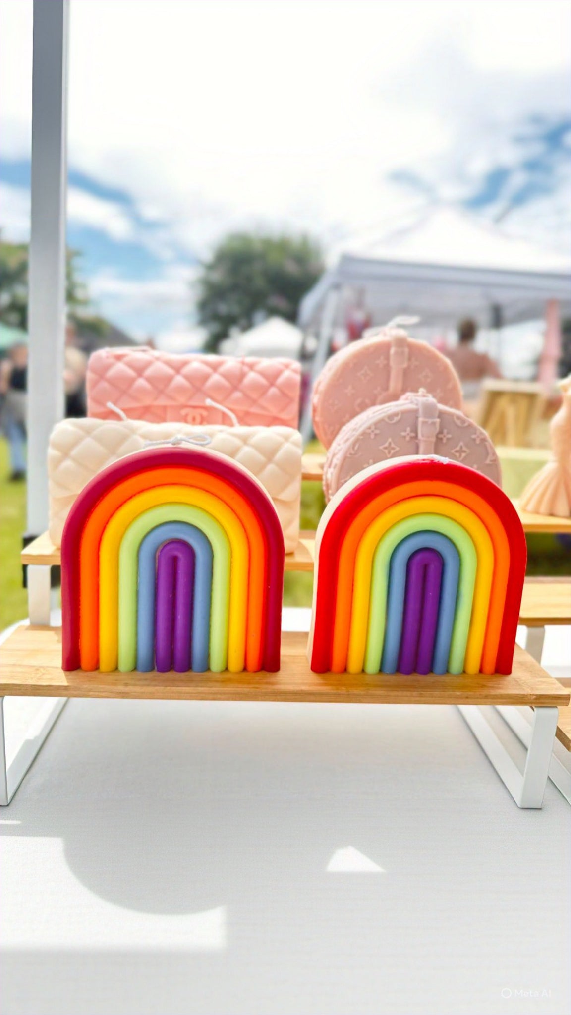 Rainbow candle