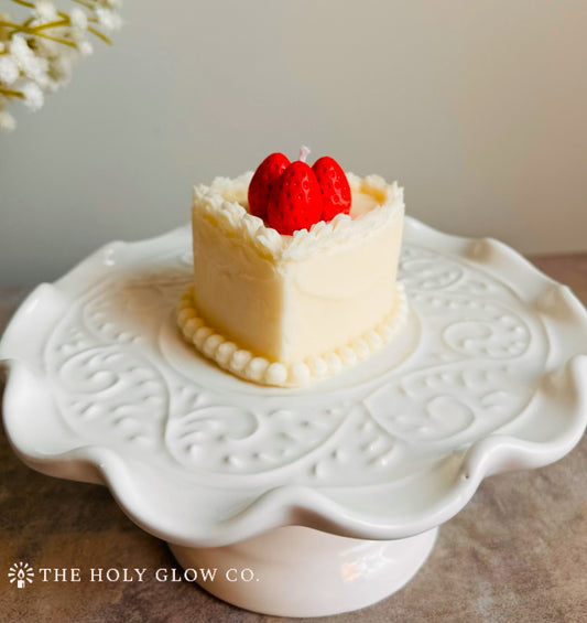 Heart cake candle
