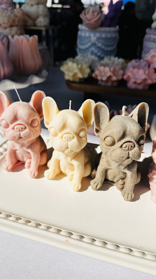 Frenchie candle