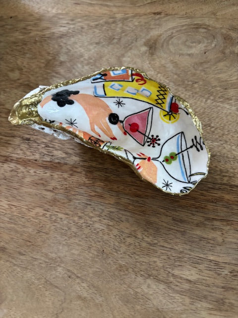 Oyster Shell Trinket/Jewelry Dish - Cheers!