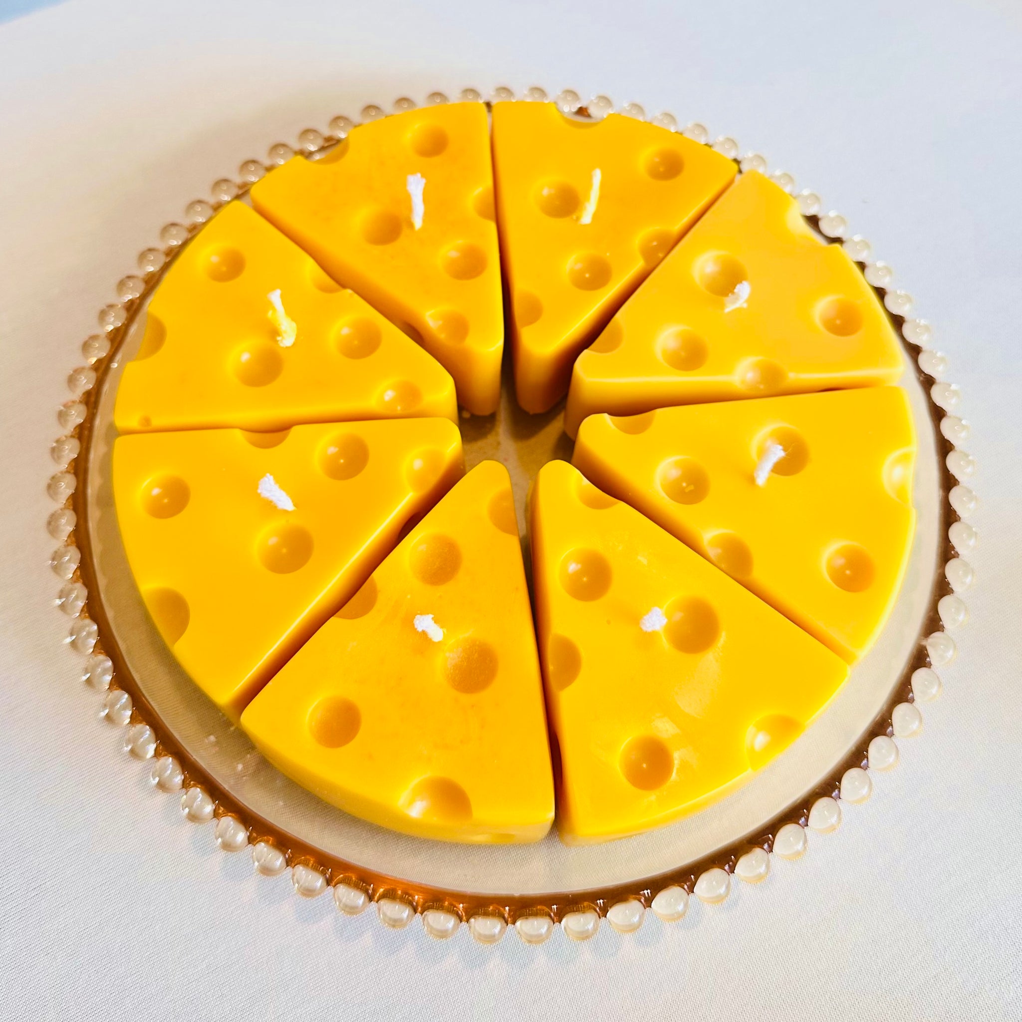 Cheese shaped candle