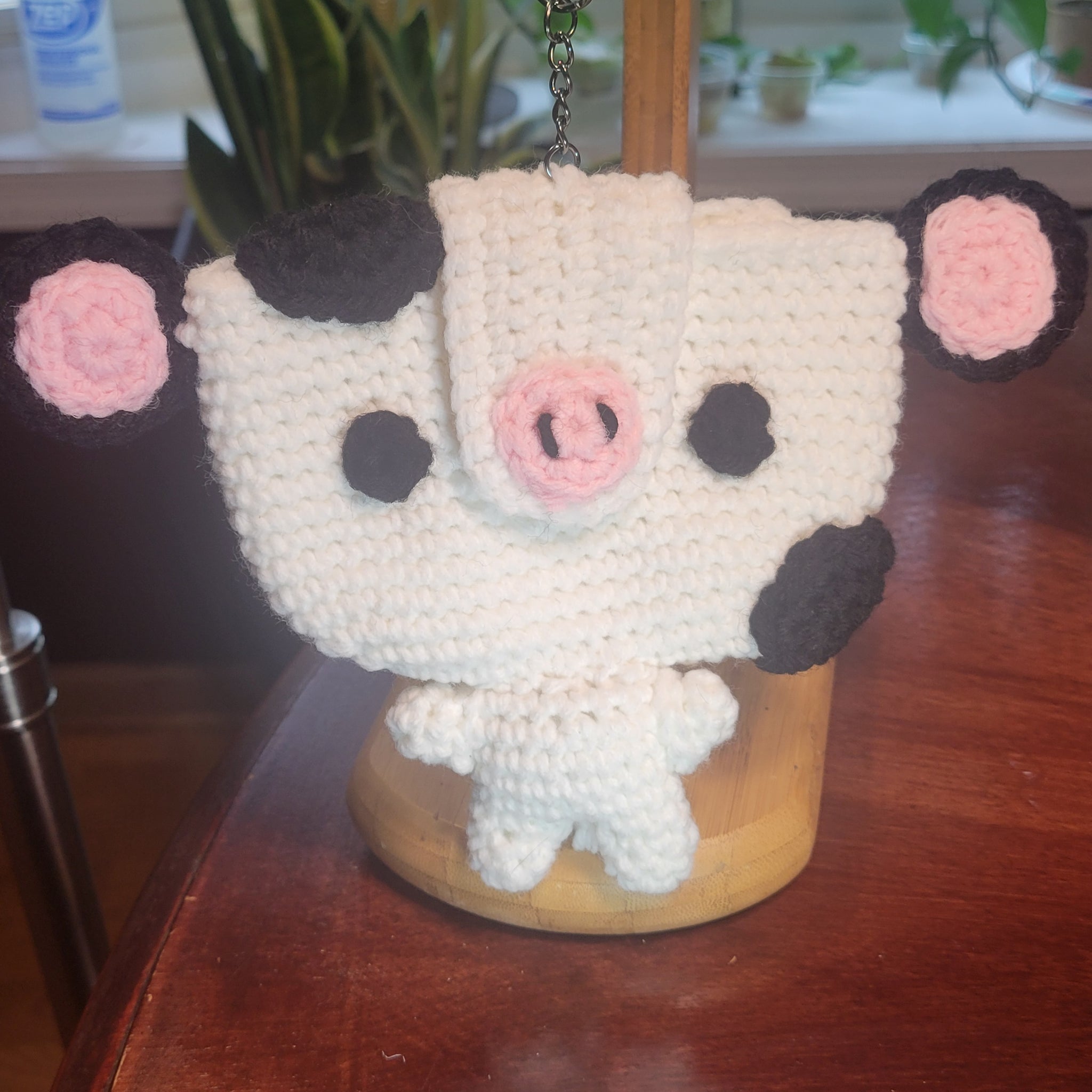 Cow Airpod Case Holder Keychain