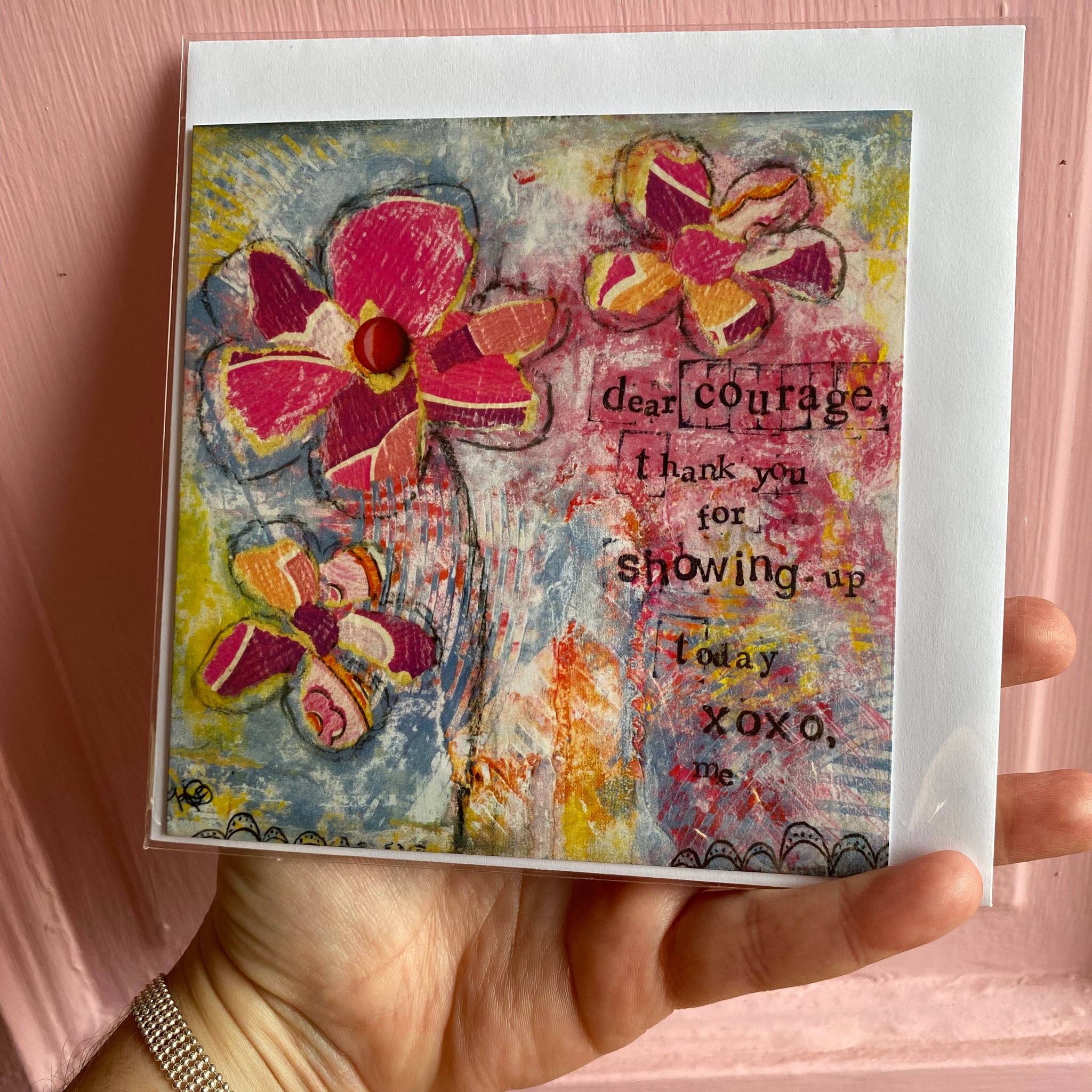 "Dear Courage," 5x5 Notecard