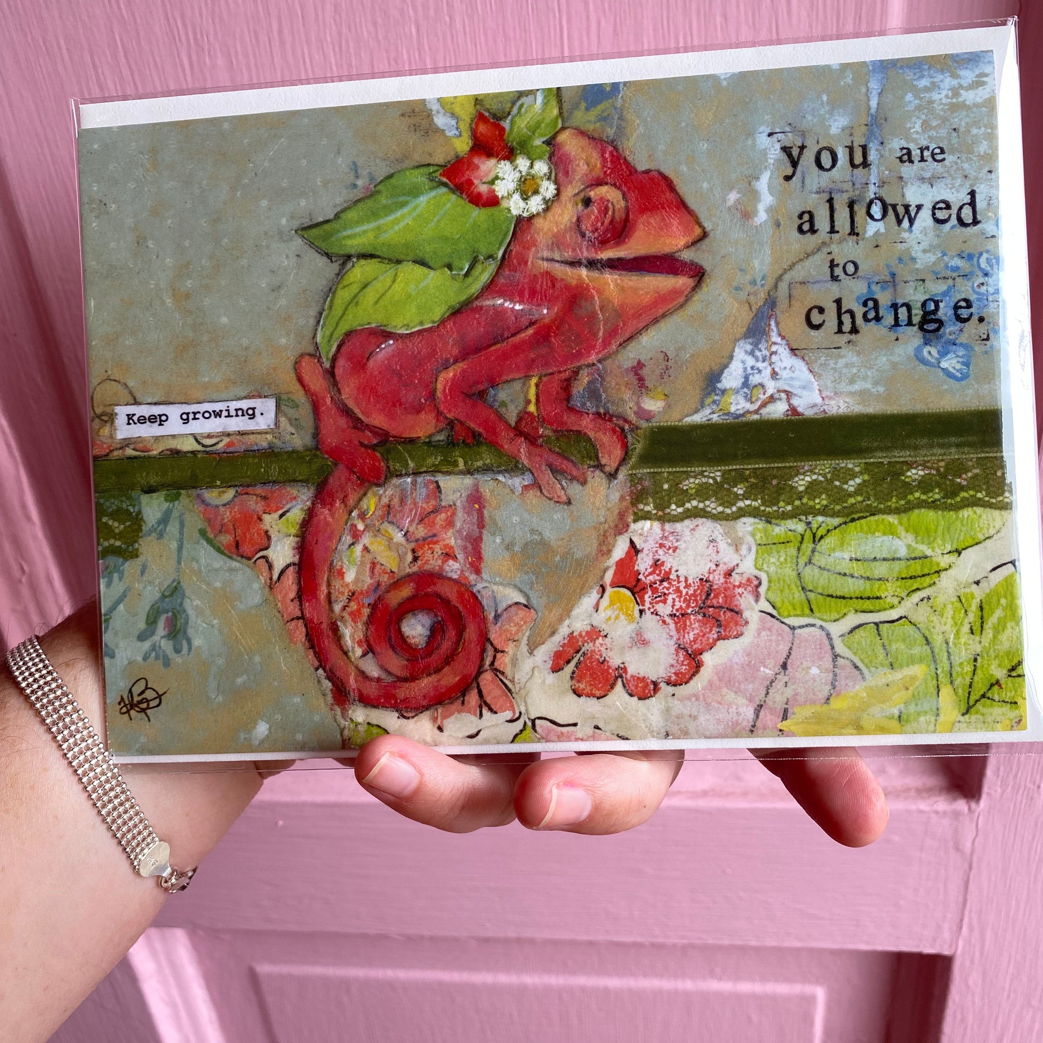 "You Are Allowed to Change," 5x7 Notecard
