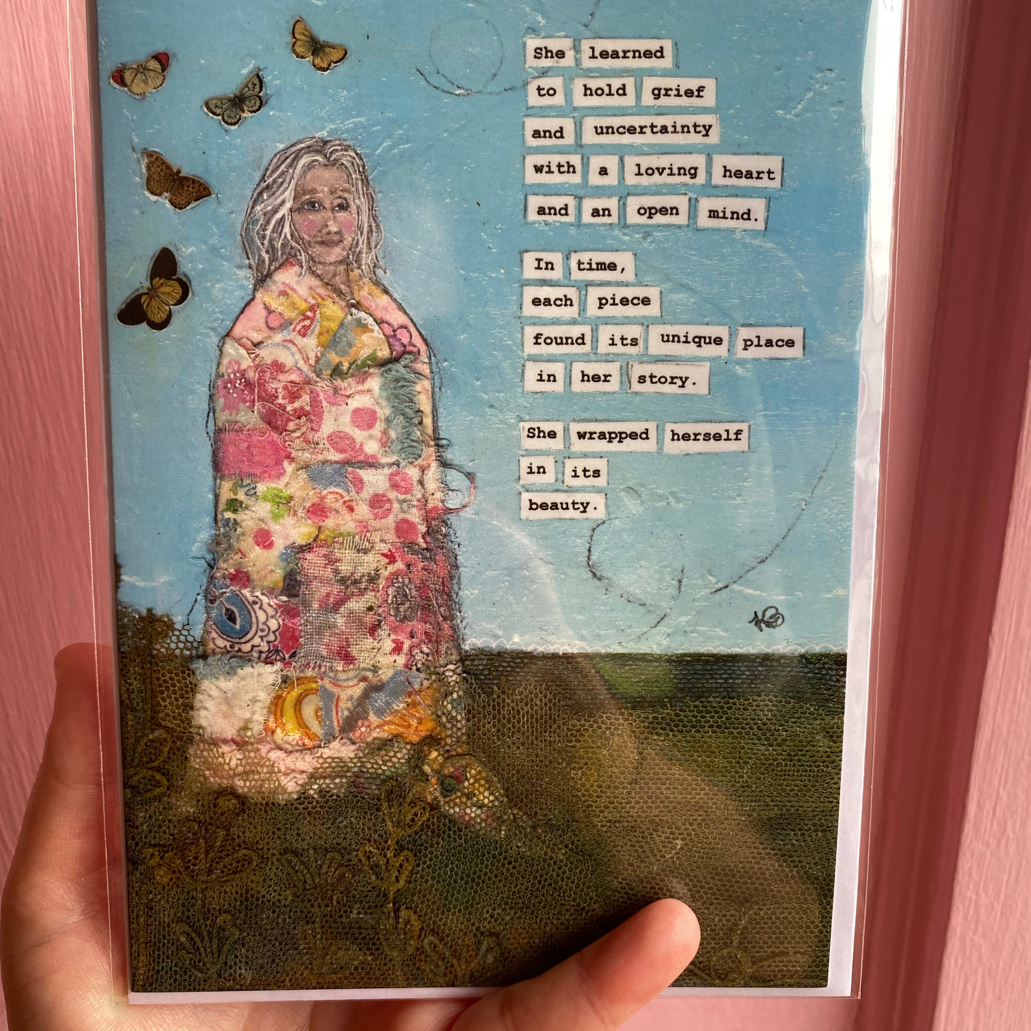 "Wrapped in Beauty," 5x7 Notecard