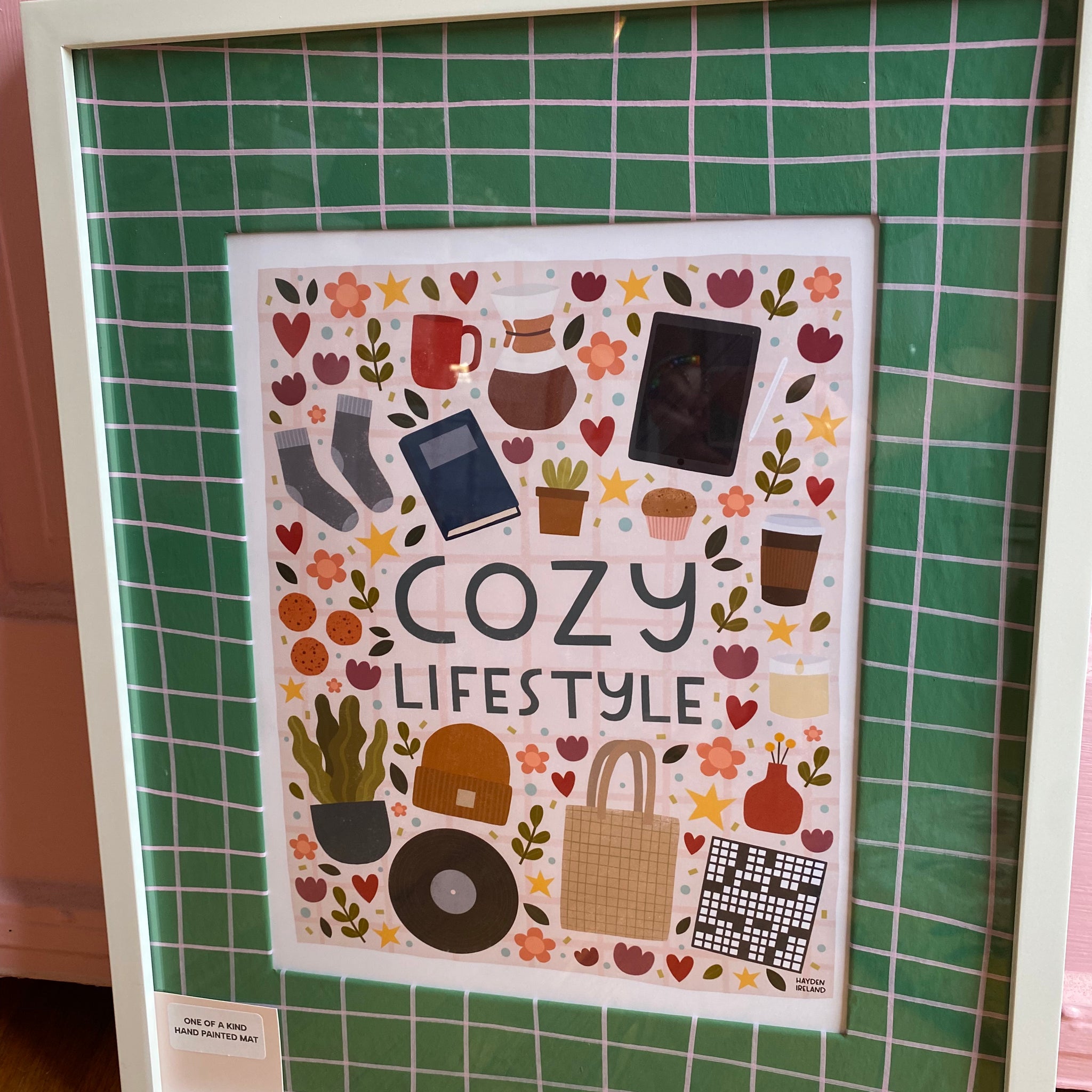 Cozy Lifestyle / Painted Mat / Framed