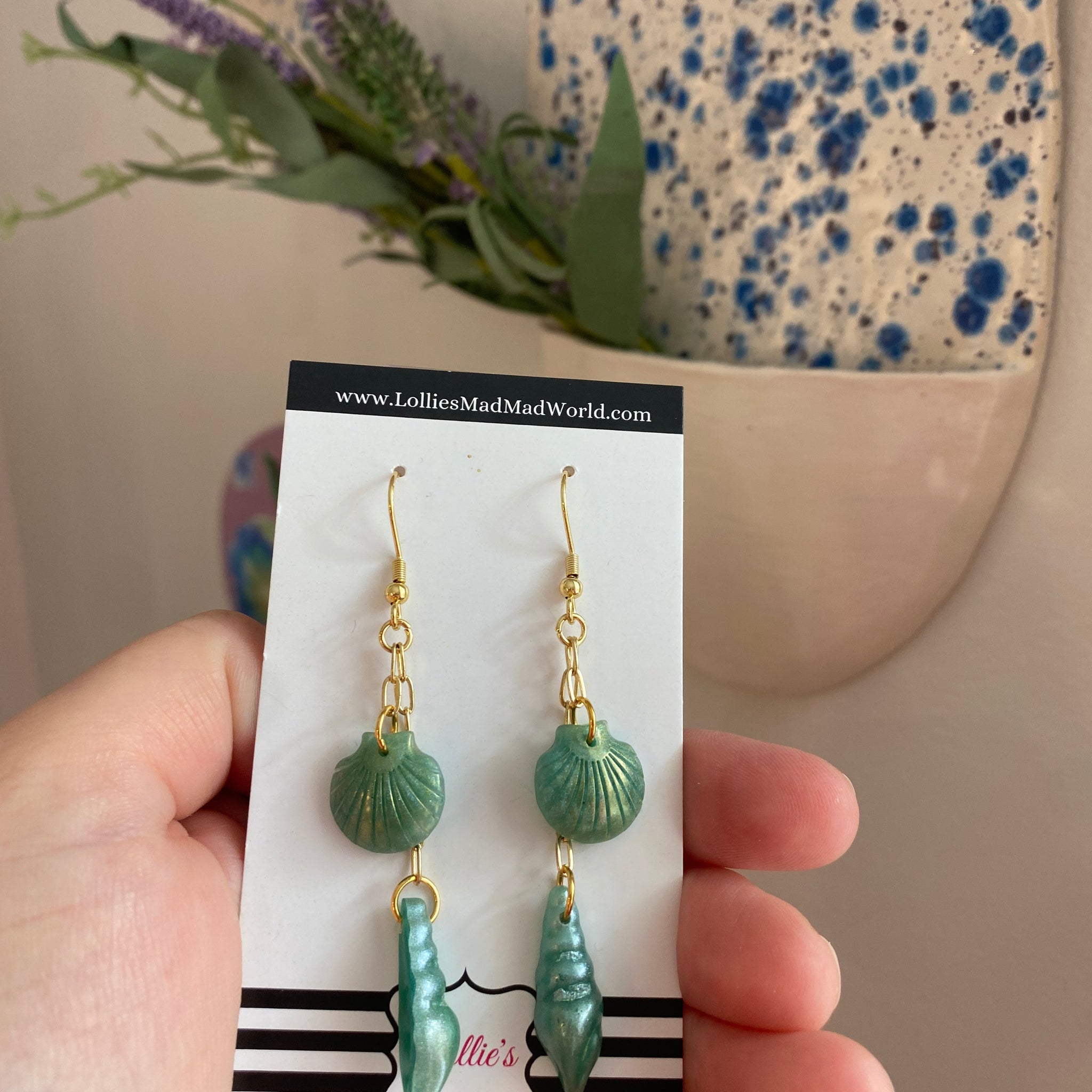Shimmery Shell Earrings