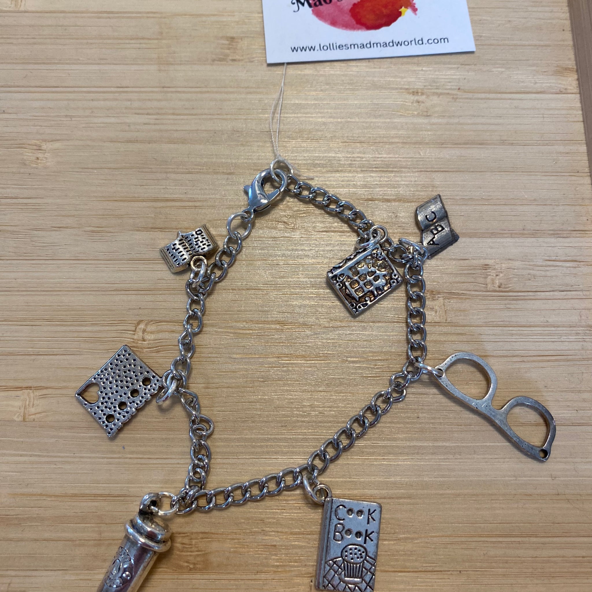 Reading Charm Bracelet