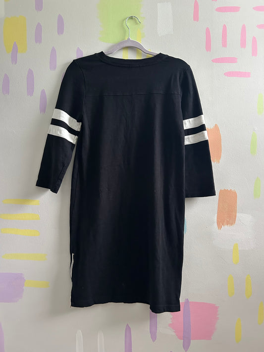 J.Crew Black and White Striped Sleeve T-Shirt Dress - Size X-Small