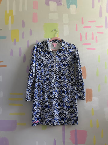 Lilly Pulitzer Skipper Popover Half Zip Dress-Size XS