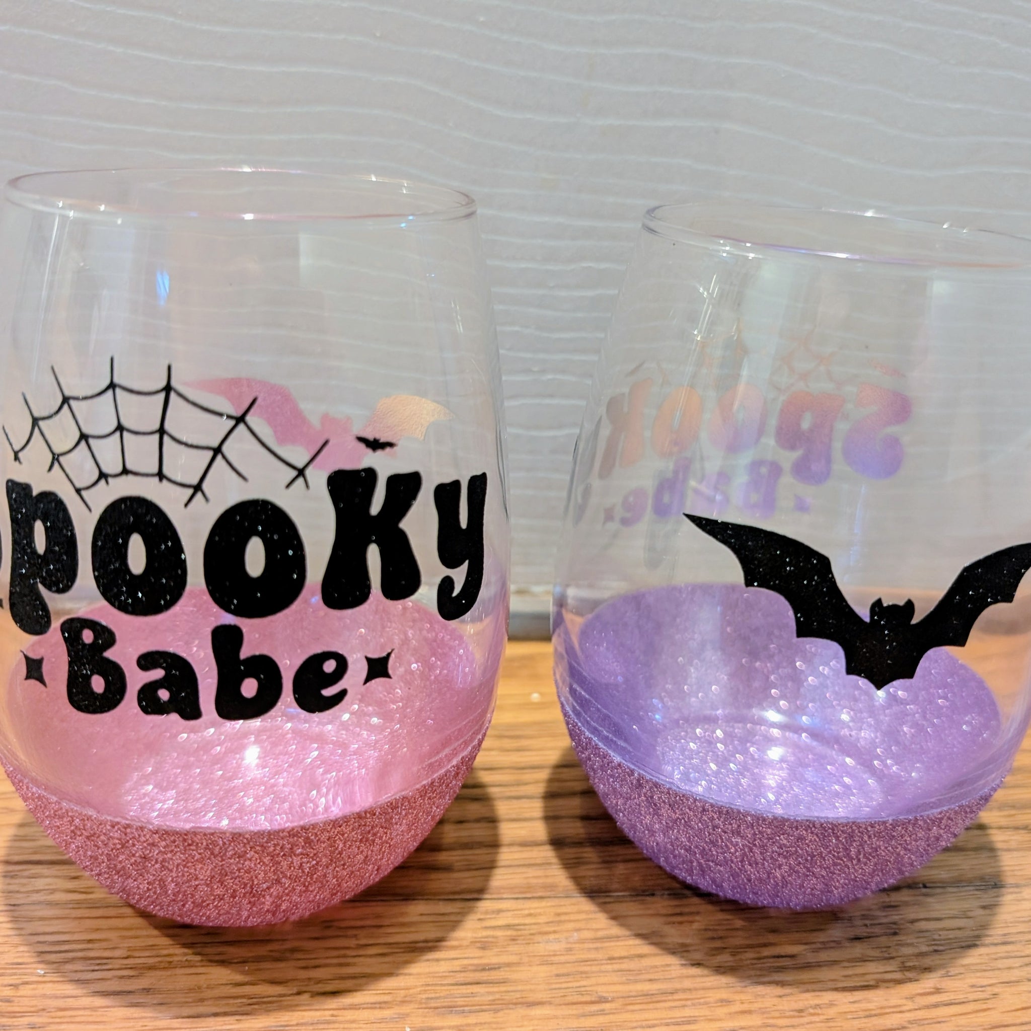 Spooky Babe Wine Glass