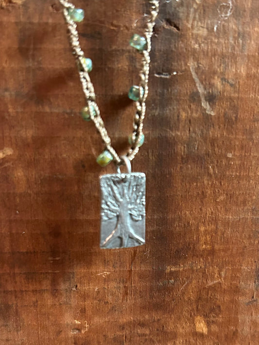 Pewter Tree of Life Pendant Necklace