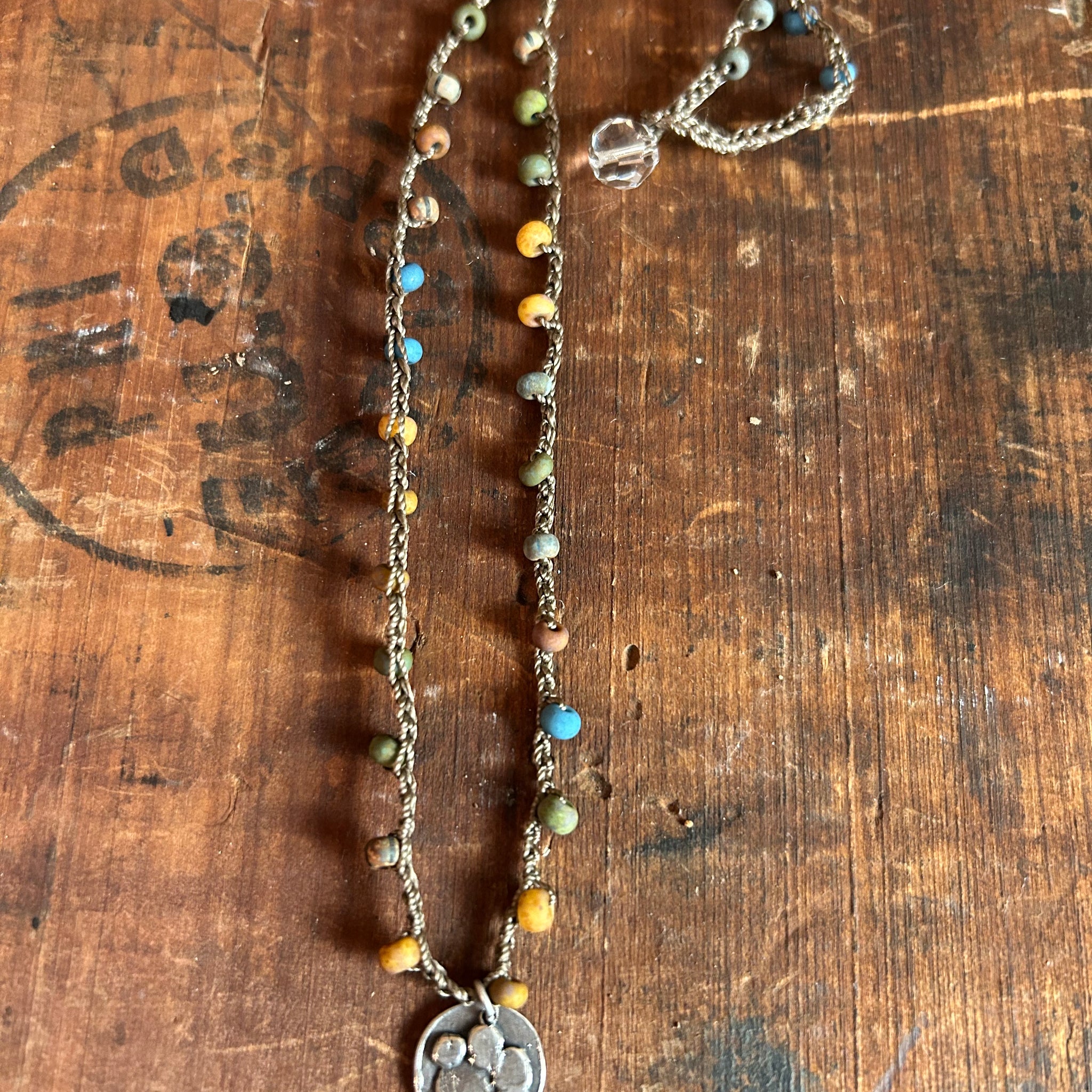 Pewter Paw Print/"My Friend" Pendant Necklace