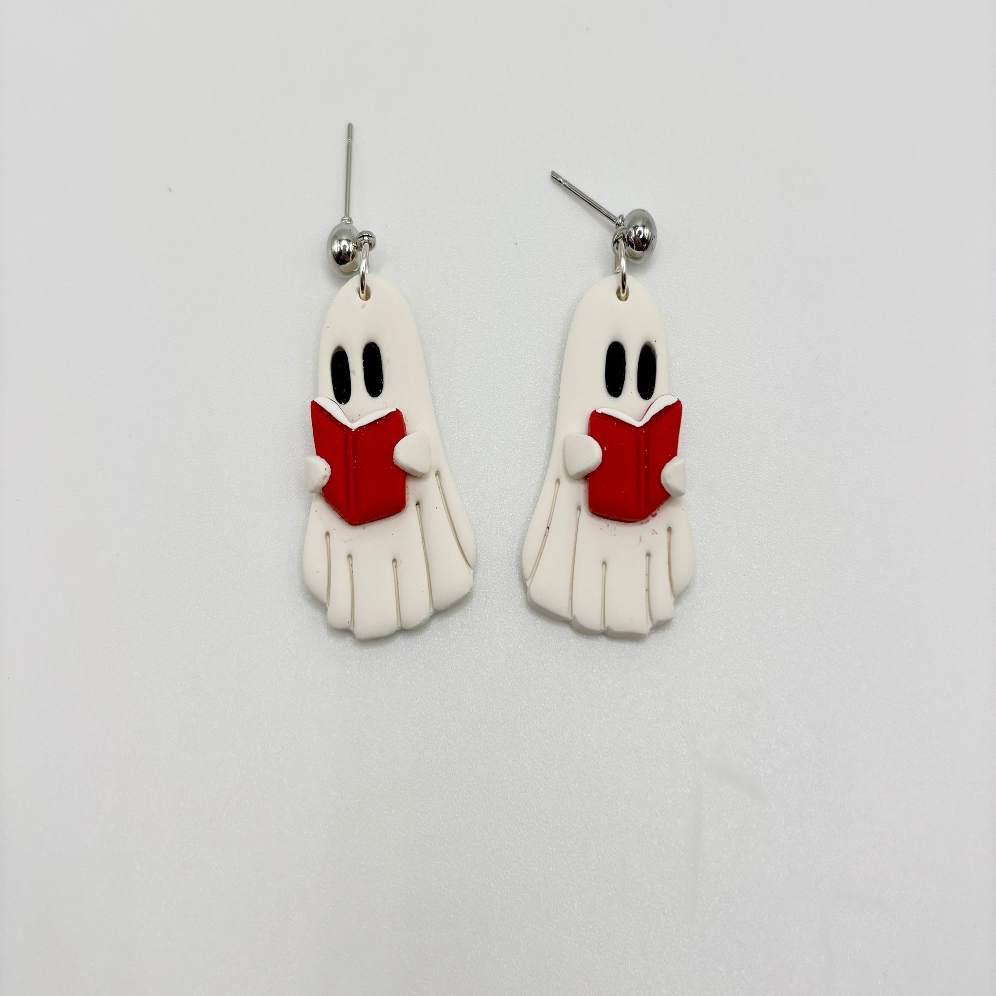 Reading Ghost Polymer Clay Earrings
