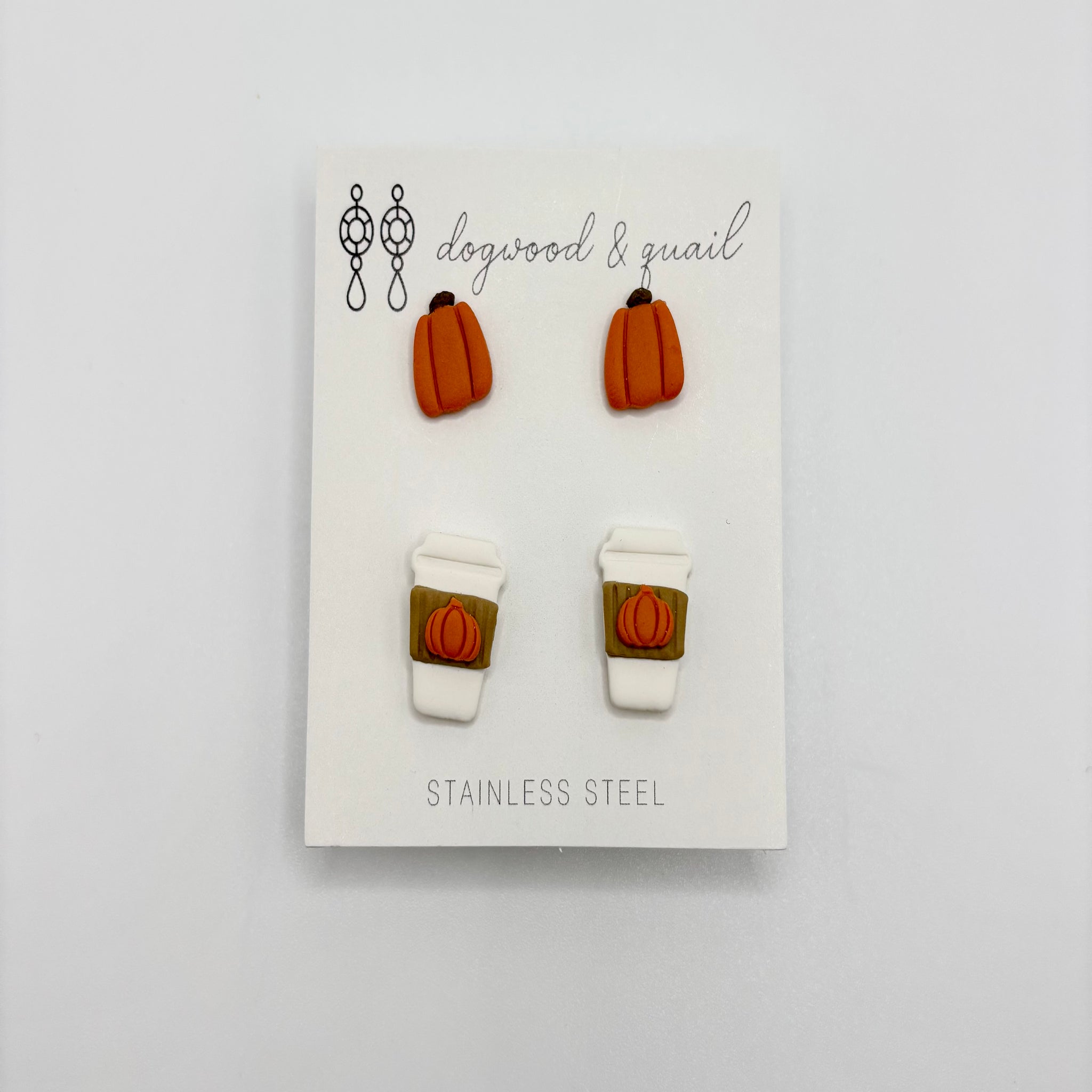 Pumpkin Spice Polymer Clay Stud Earrings