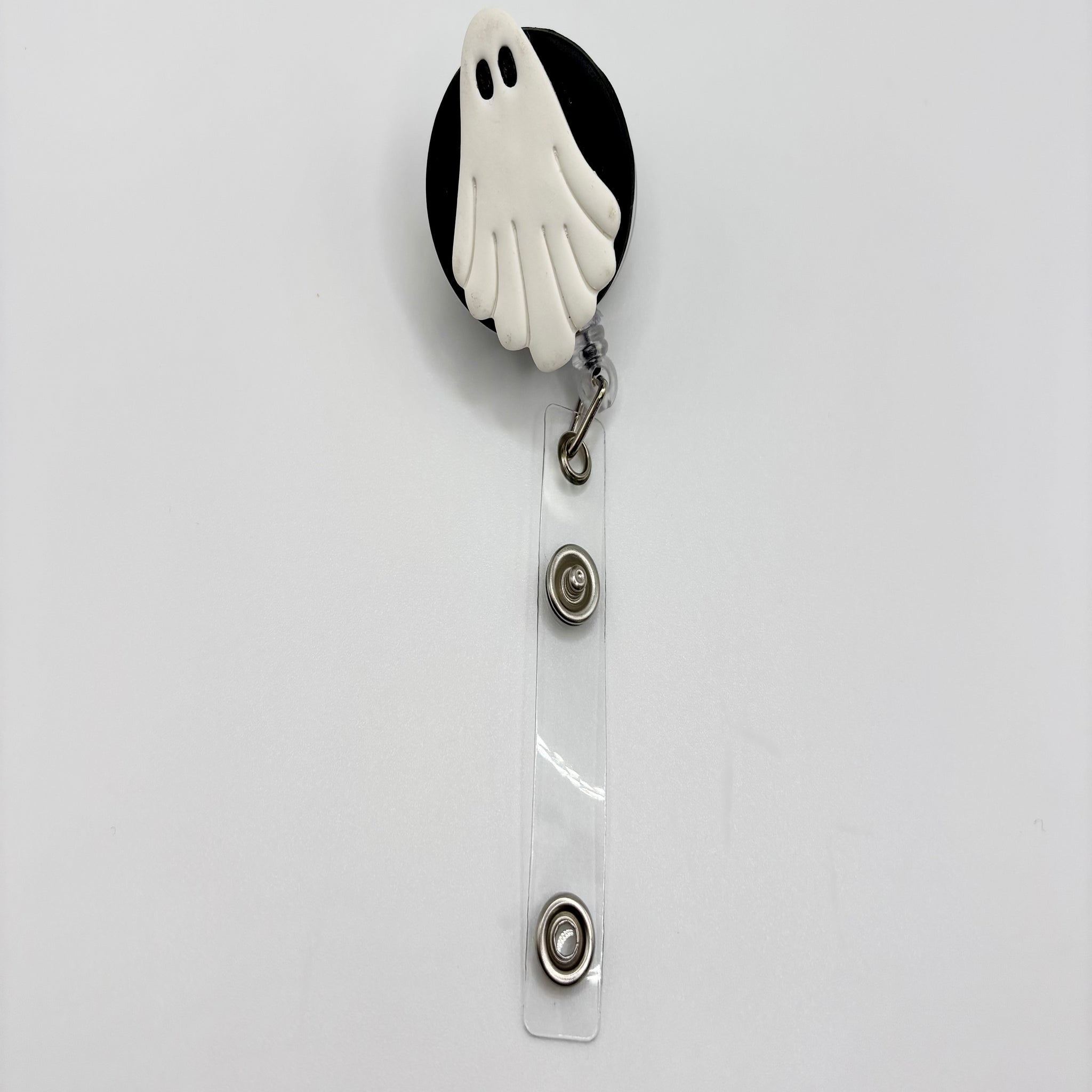 Ghost Polymer Clay Badge Reel